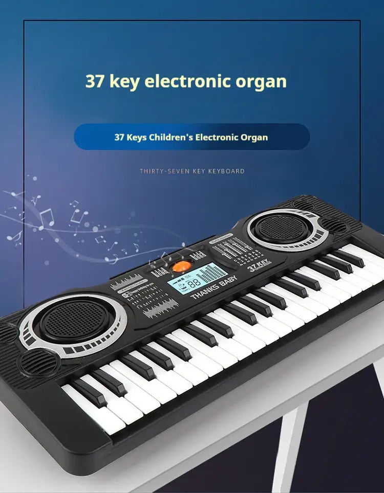 37/61-Key Digital Piano Keyboard for Kids – Portable Music Toy Beginner Learning Instrument Educational Gift for Boys Girls