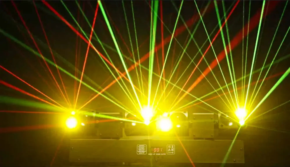 80W LED Moving Head Beam Lights Remote Control Dual-Head Disco Party RGBW DMX512 DJ Equipment Stage Lighting For Event Club Xmas