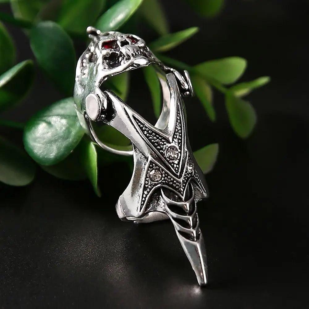 Hip Hop Punk Adjustable Finger Ring Skull Claw Ring Male Female Korean Style Ring Dragon Ring Knuckle Ring Fashion Jewelry