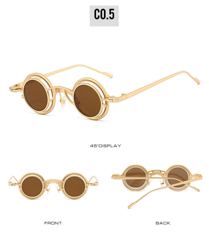 New Round Sunglasses Unisex Women Men Steampunk Glasses Personality Hip-hop Fashion Sun Shades UV400 Small Eyewear