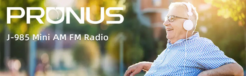 PRUNUS Pocket Radio Mini walkman AM FM Radio Hand Stereo Portable Radios Portable Music Playe AAA Batteries with Headphones