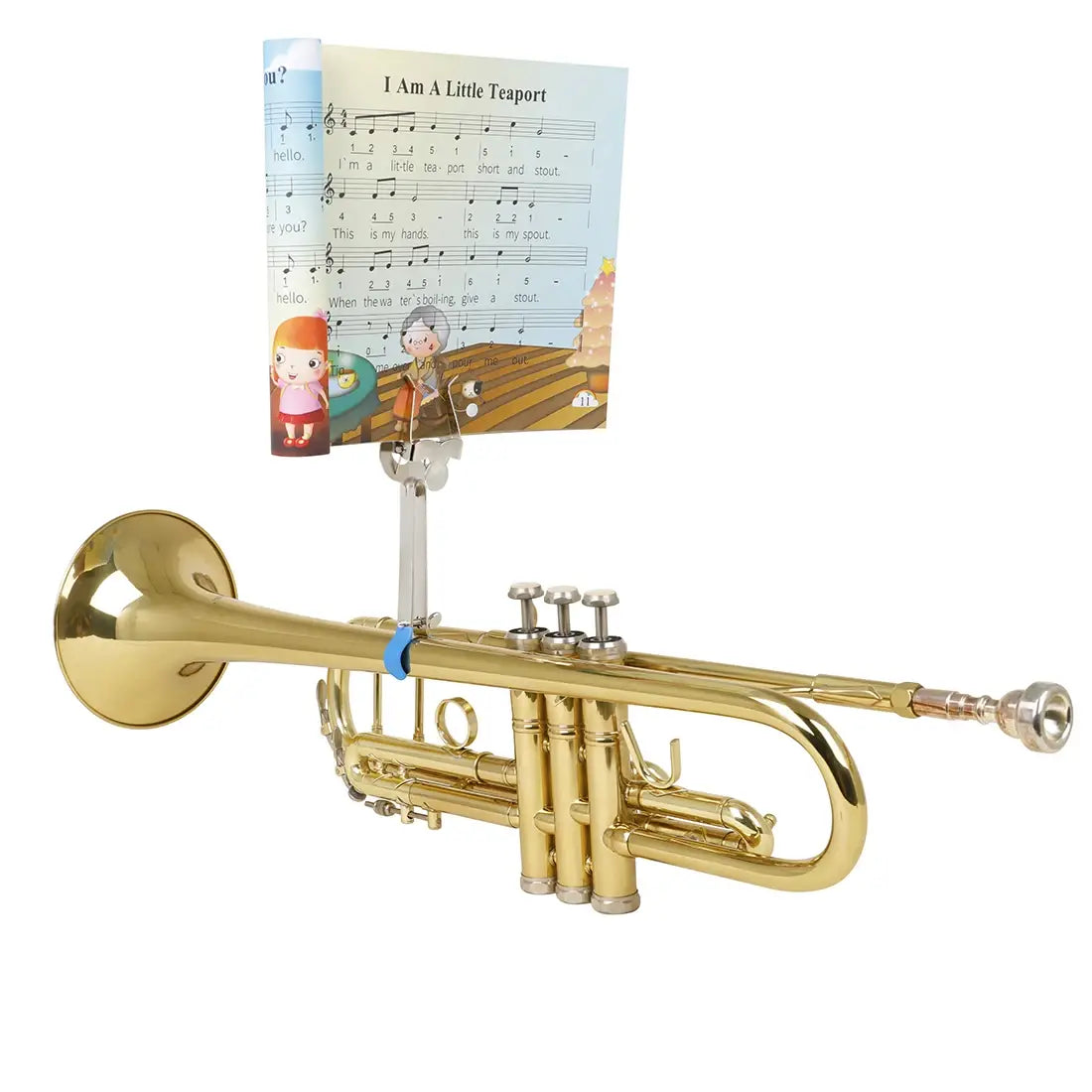 Music Stand Trumpet Portable Clip On Music Stand Durable Metal Iron Lightweight Brass Instrument Trombone Clip Accessories