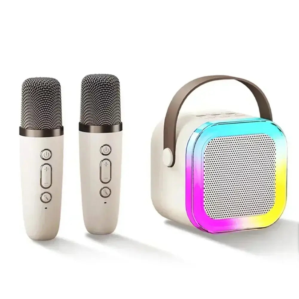 Hot sales K12 Karaoke Microphone KTV with 2 Wireless Microphones for Home Bluetooth 5.3 PA Speaker Singing Children’s Gifts