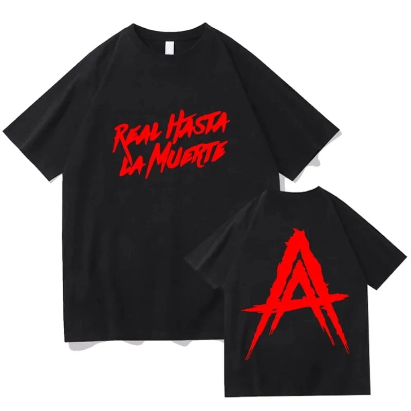 Hip Hop Streetwear Anuel AA Real Hasta la Muerte Graphic T Shirts For Men/Women Men Fashion Rapper T-shirts Loose
