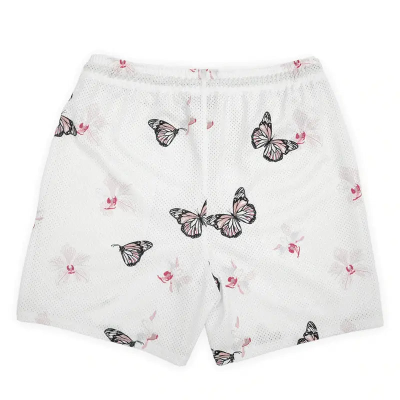 Summer New men short pant Rose Design Casual Shorts Street Hip Hop Fitness Polyester Fast Dry Breathable Embroidery Men Shorts