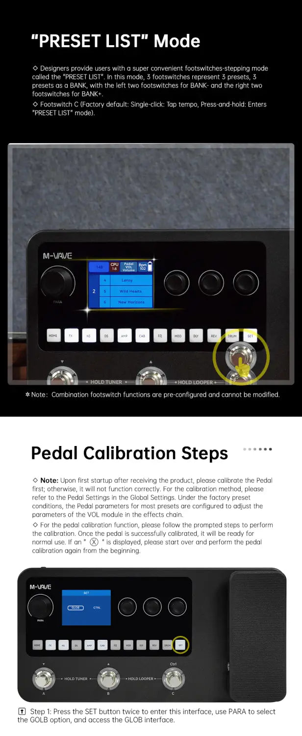 M-VAVE MK-20 Multi-Effects Processor for Guitar and Bass with Drum Machine Tuner Looper Amp Simulator USB Audio Interface