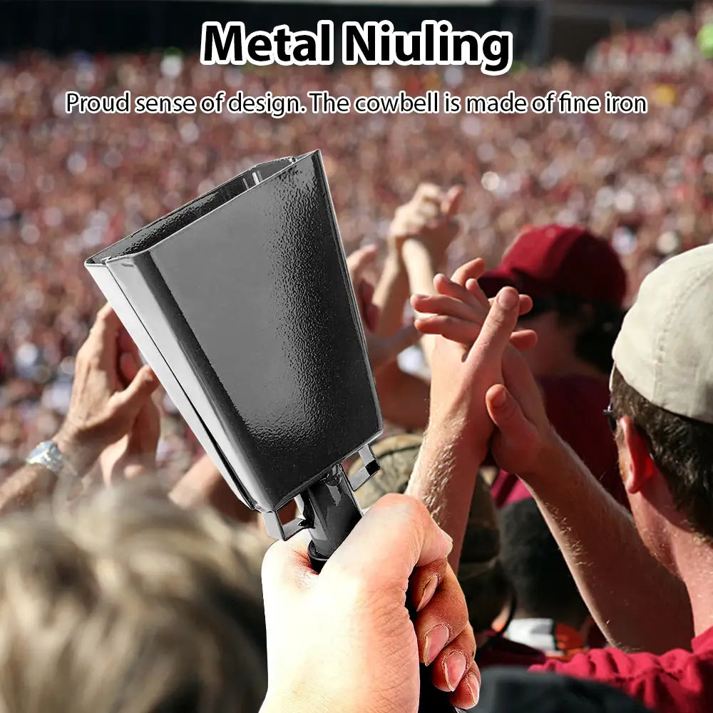 10 Inch Cowbell Noise Makers Percussion Musical Instrument Iron Decorations School Hand Bells with Handle for Games Sports