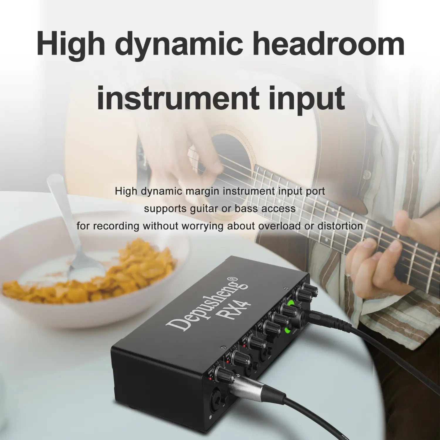 Newest 4 Channel Audio Sound Card 4 in 2 out Interface Audio For Podcast Recording Music Studio Instrument Live Singing