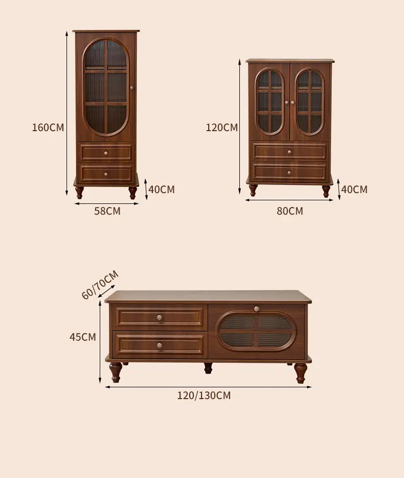 American Vintage Tv Stand Premium Trendy Mid Century Aesthetic Tv Cabinet Classic Luxury Soportes De Televisión Furniture Home