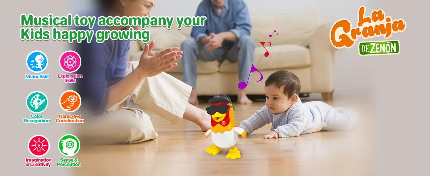 La Granja de Zenon Chicken Baby Toys Dancing Chicken Bartolito Children’s toys Musical Penguin Toys Birthday Gifts