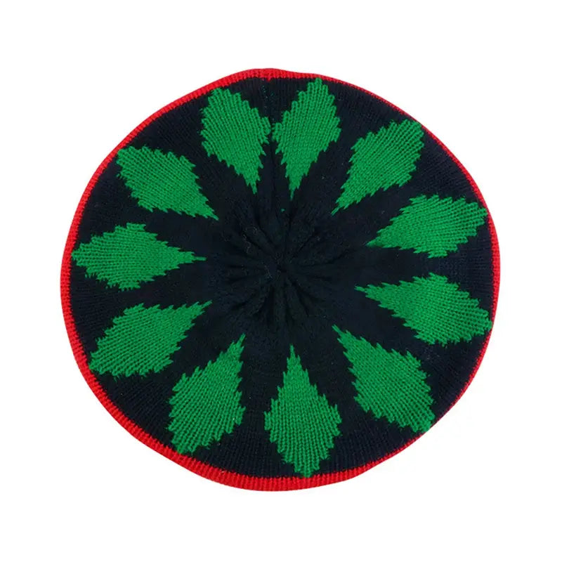 Jamaican Multi-colour Printed Knitted Hat Bob Rasta Beanie Hats Hip Hop Cap Men Women Caribbean Fancy Dress Reggae Beret Cap