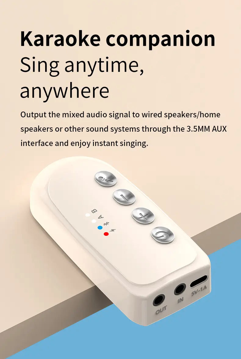 DS-K2 Karaoke Companion Bluetooth 5.3 Wireless Dynamic Microphones RGB Colorful Light Stereo DSP Mixer System For Wired Speaker