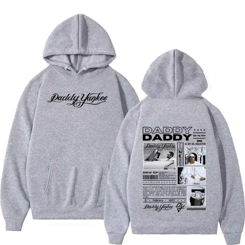 Rapper Daddy Yankee 2024-2025 New Album Hoodie Men’s Hip Hop Gothic Pullover Sweatshirt Retro Fashion Oversized Hoody Streetwear