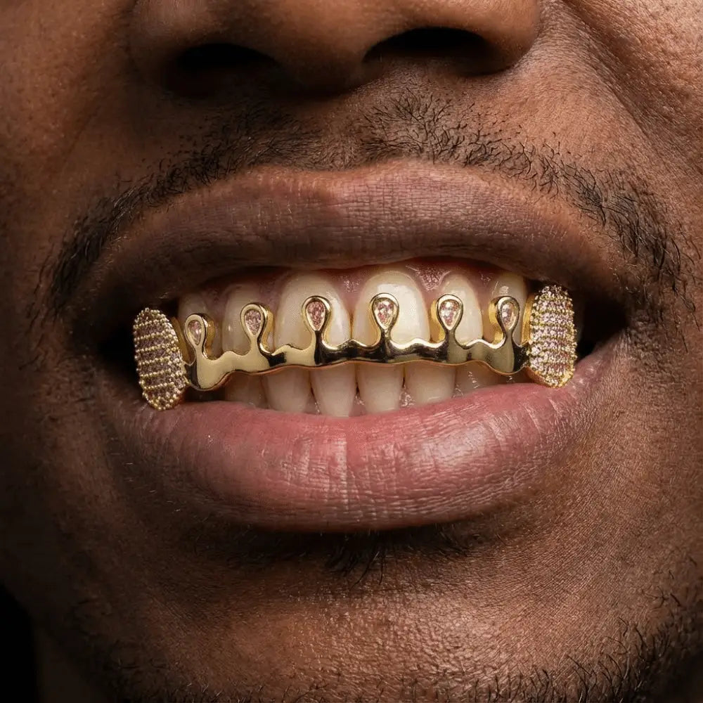 Trendy Removable Hiphop Teeth Grillz Punk Bling Rhinestone Tooth Caps Funny Unisex Dental Grills Rapper