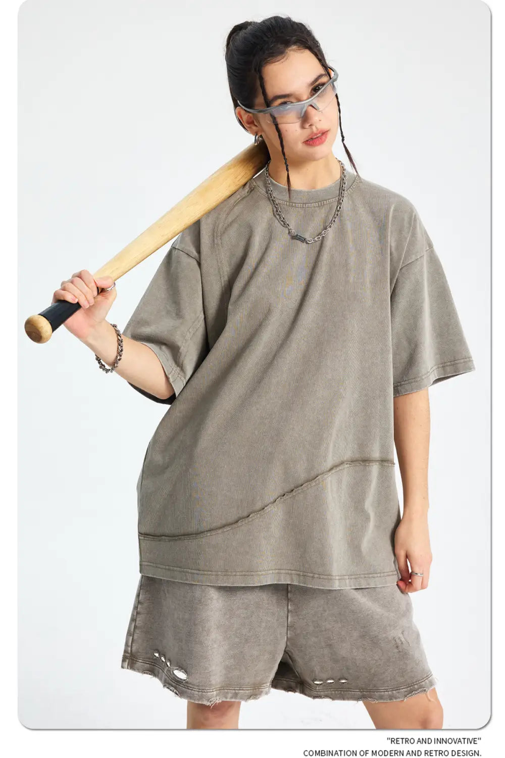 Hip Hop Wax Printing Washing Men’s Short Sleeve Tee Oversized Distressed Round Neck Man Cotton T Shirts Top Quality Raw Edges