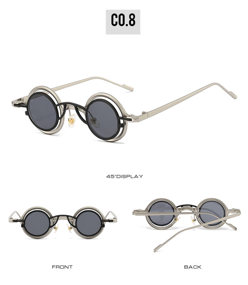 New Round Sunglasses Unisex Women Men Steampunk Glasses Personality Hip-hop Fashion Sun Shades UV400 Small Eyewear