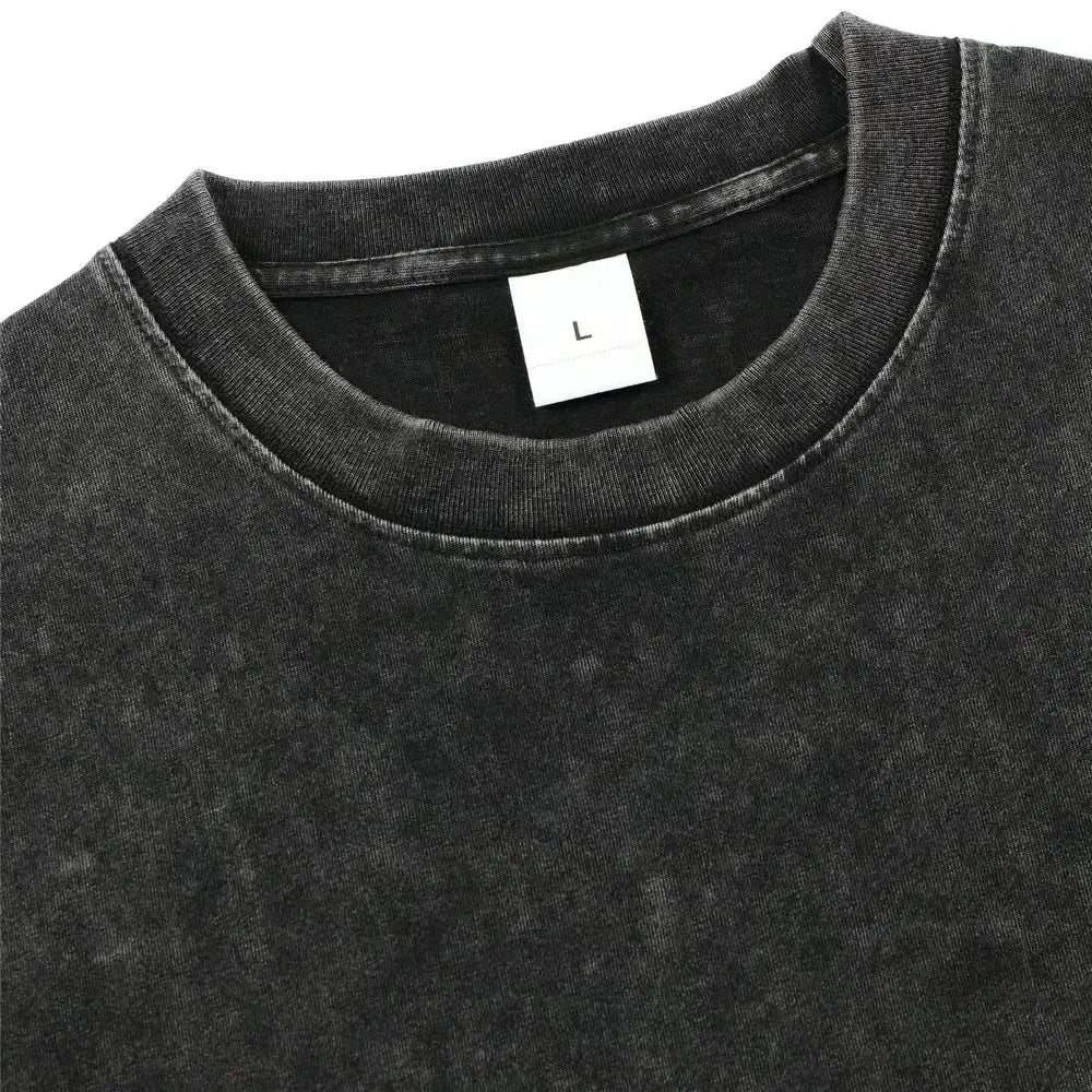 Rapper Bad Bunny Washed Vintage T-shirt Debi Tirar Mas Fotos DTMF World Tour T Shirts Men’s Fashion Hip Hop T-shirts Streetwear