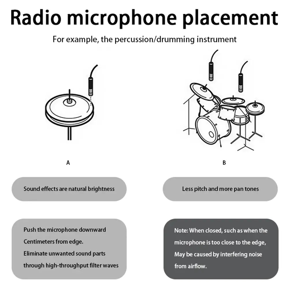 Professional metal Wired Dynamic Microphone Drum Mic E614 recording Instrument Drum Mic with Clip Arm Mount for guitar Drummer