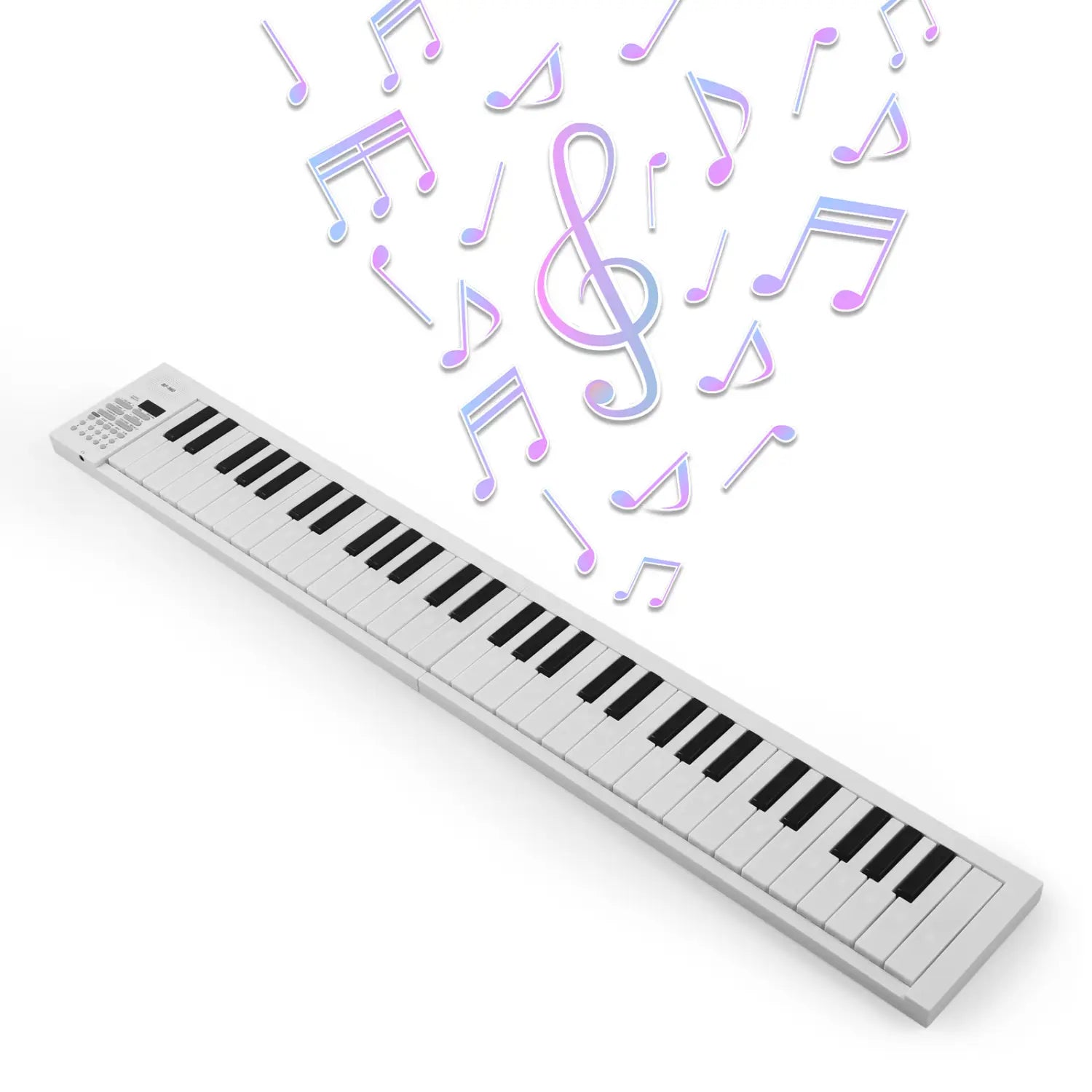 61 Key Electronic Piano Keyboard Portable 16 Tones 100 Rhythms Teaching Function Headphone Jack for Travel Practice Beginners