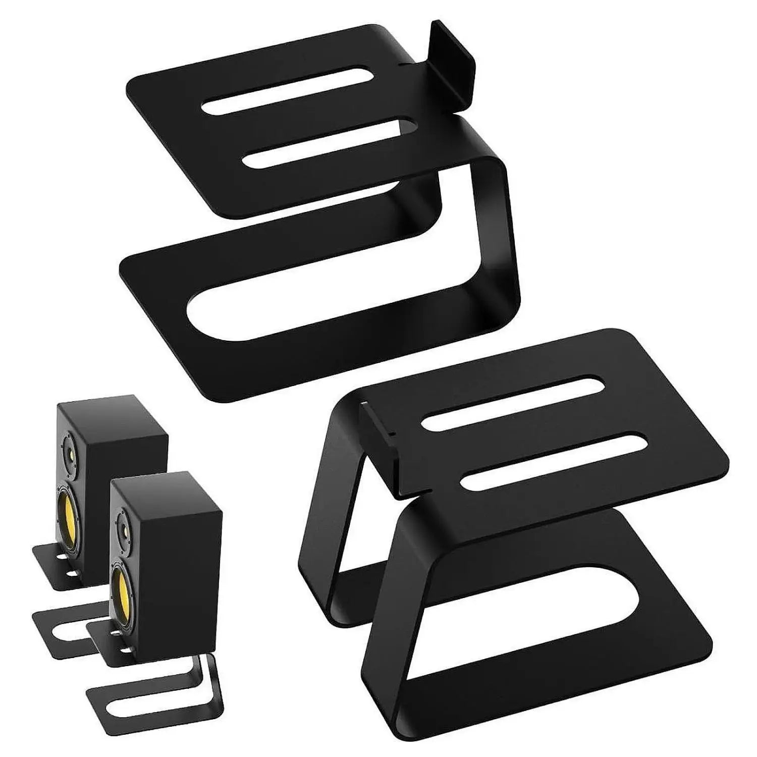 2x Desktop Speaker Stand Studio Stands for Better Audio Experience
