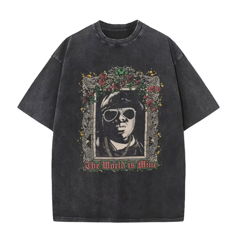 Rapper The Notorious Big L Lifestylez of The Poor and Dangerous Vintage Washed T-shirt Biggie Smalls Tshirt Men’s Hip Hop Tees