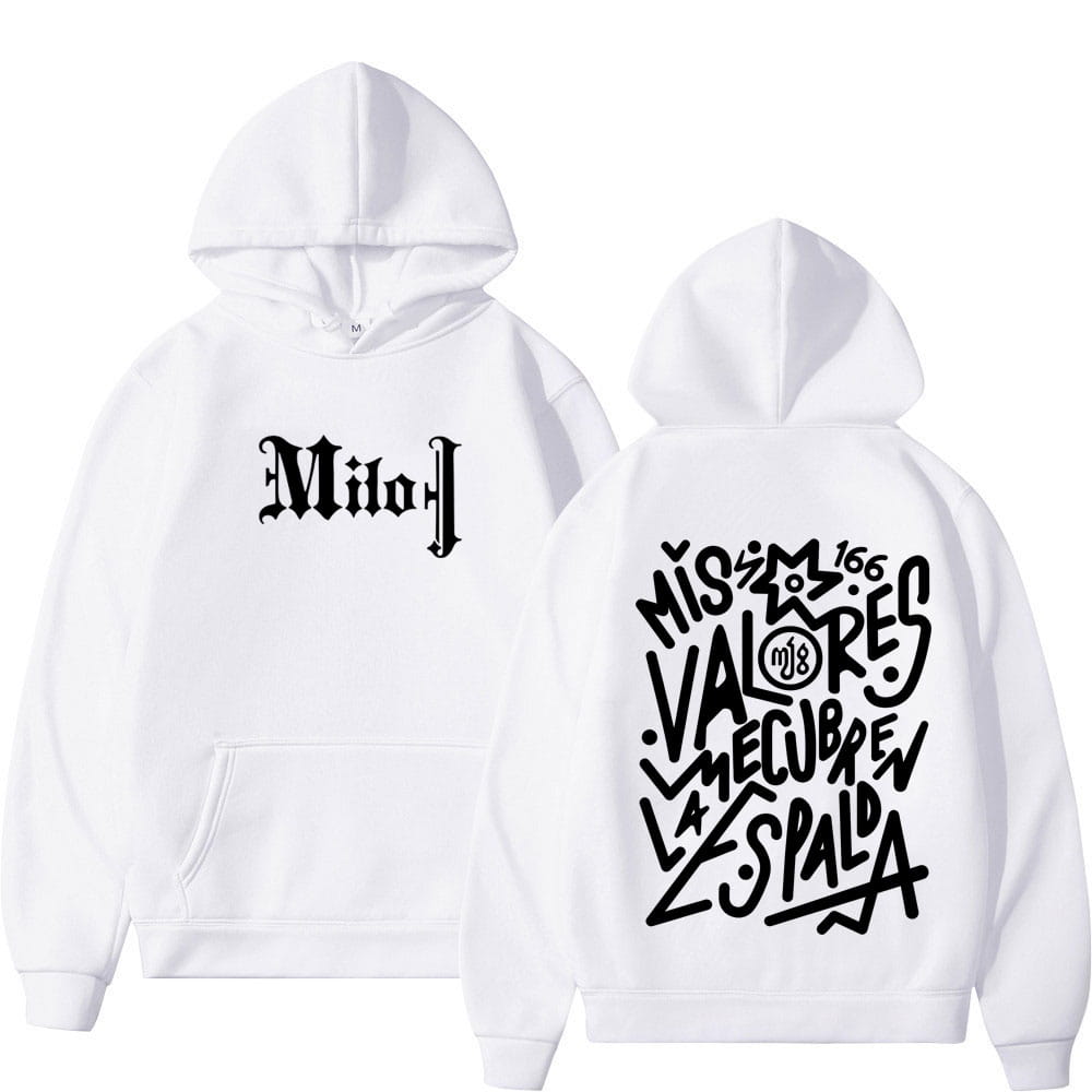 Rapper Milo J Fashion Graphic Hoodie Men Women Vintage Pullover Loose Casual Thick Oversized Gothic Punk Hooded Sweatshirts Top