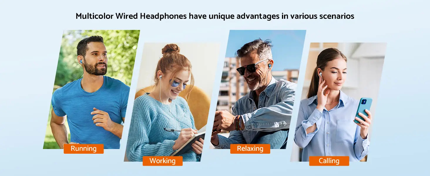 In-Ear Wired Headphone HiFi Music Earbud Handfree Earphone Type-C 3.5mm with Mic Wired Earplugs For Samsung Xiaomi Tablet Laptop