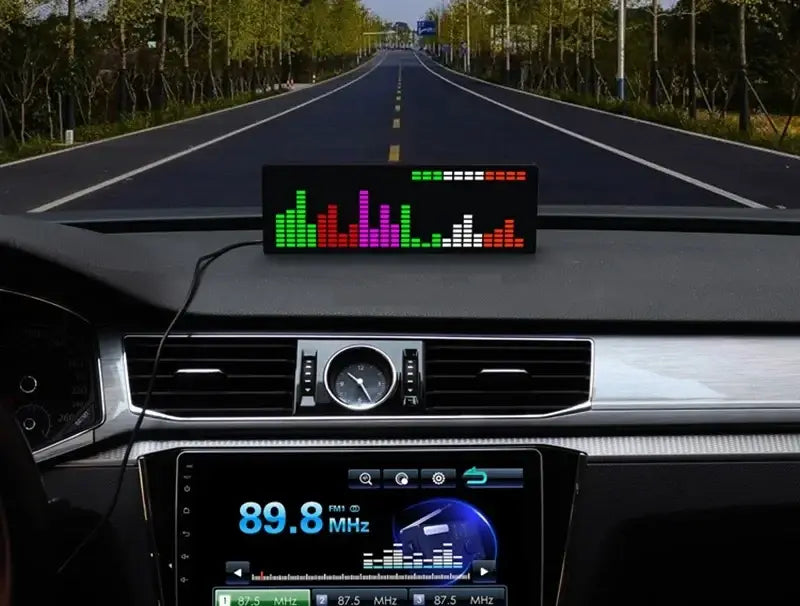 LED Light Stereo Music Spectrum Electronic Clock Voice Rhythm Car Audio Level Indicator VU Meter Board Module NEW