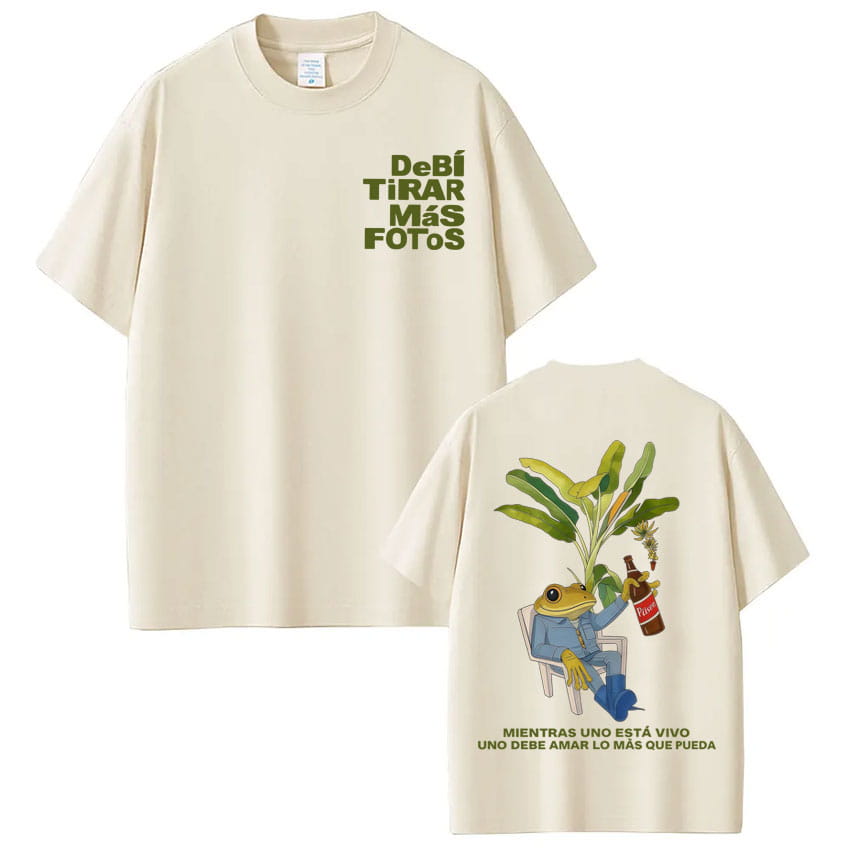 Rapper Bad Bunny T-shirt Debi Tirar Mas Fotos DTMF World Tour T Shirts Men’s Women Fashion Vintage Hip Hop Streetwear T-shirts