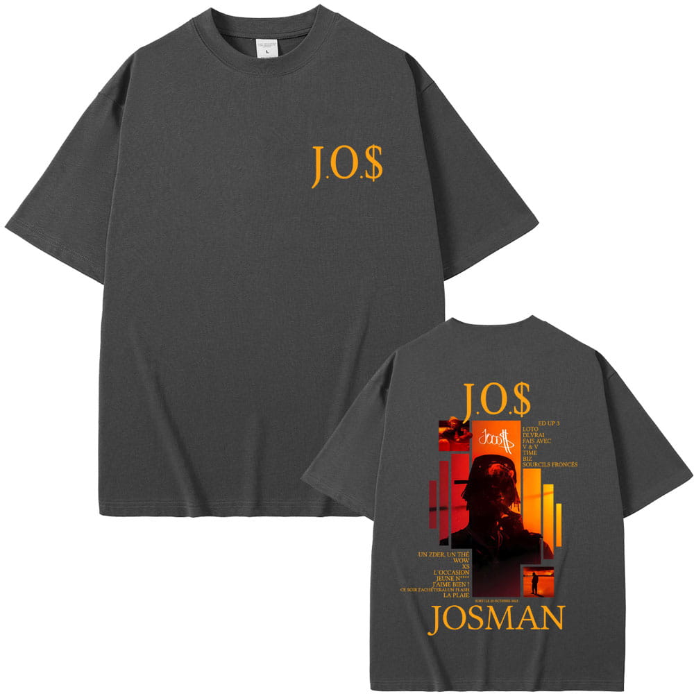 Rapper Josman J.O.$ Album Graphic T-shirt Men Women Hip Hop Fashion Pop Music T-shirts Casual Cotton Vintage T Shirt Streetwear