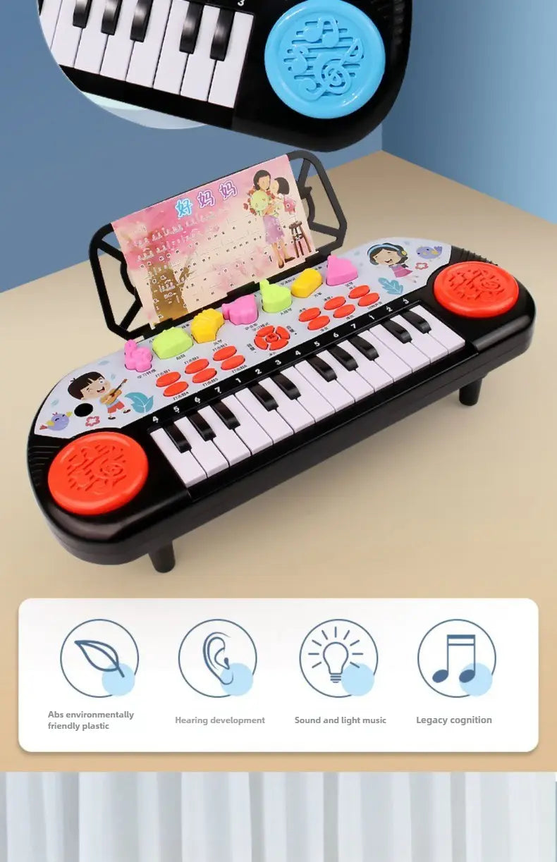 24 Keys Piano Keyboard Interactive Learning Toy with Demo Song Musical Gift for Kids Ages 3-6 Early Education Tool Birthday Gift