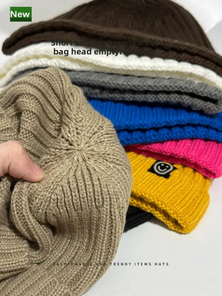 Fashion Hip Hop Beanie Knitted Hat Men Skullcap Women Winter Warm Brimless Baggy Melon Cap Cuff Docker Fisherman Beanies Hats