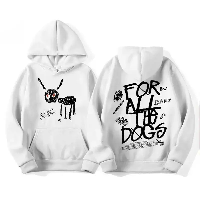 Men’s and Women’s Fashion Hip Hop Hoodies Sweatshirts Hoodies Rap Singer Drake’s New Album ’For All The Dogs’ Printed
