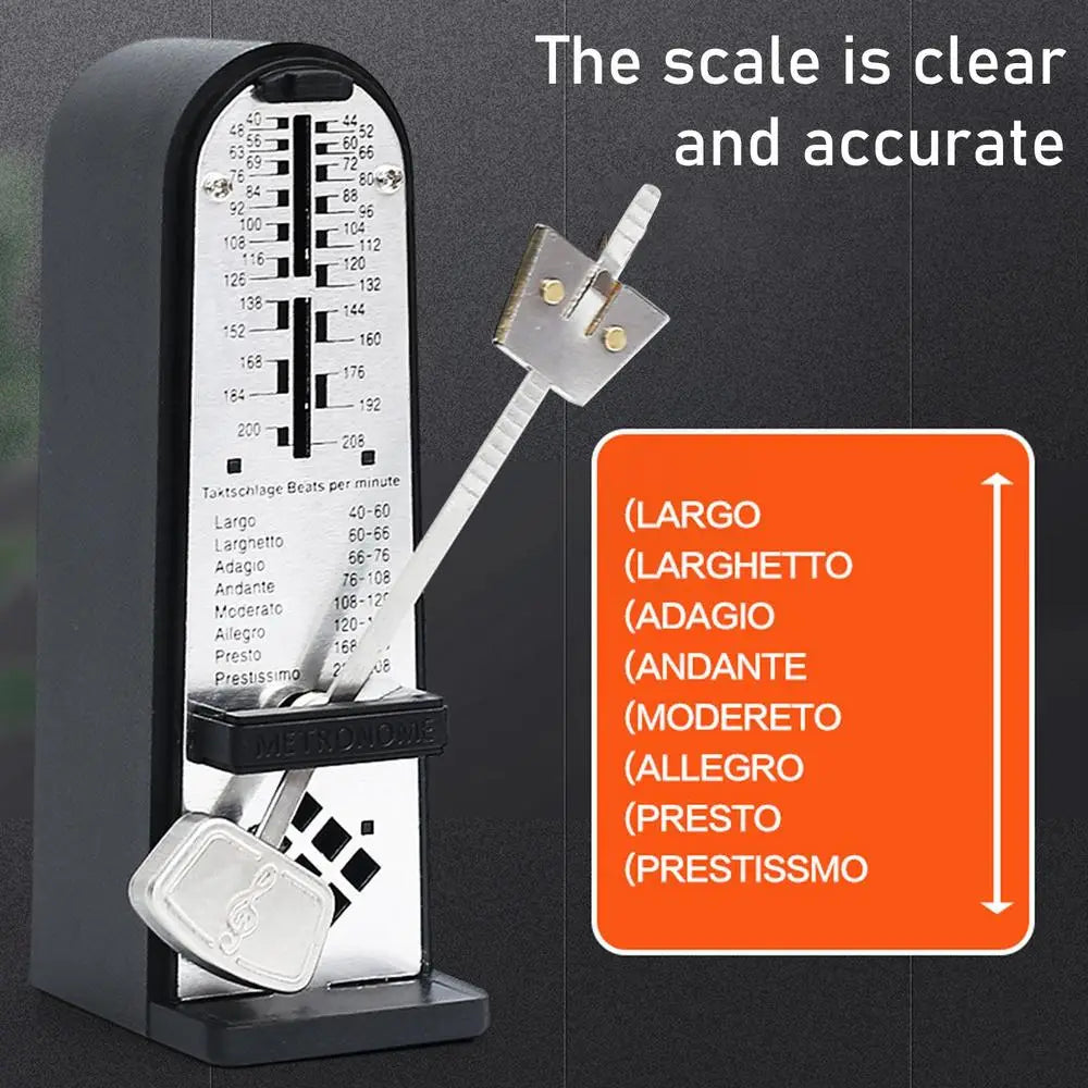 Guitar Piano Metronome Adjustable Musical Instrument Mechanical Metronome Practicing Performing Musical Instrument Aid
