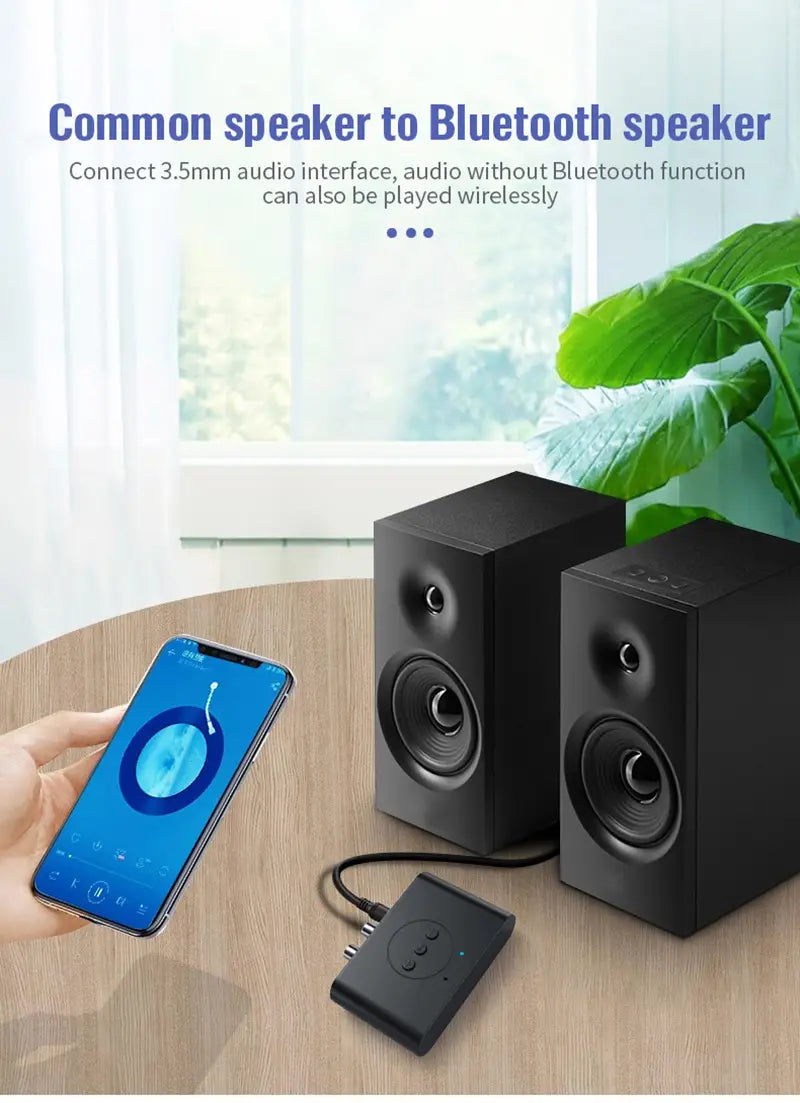 Bluetooth 5.2 Audio Receiver NFC U Disk 3.5mm AUX RCA USB Stereo Music Wireless Adapter With Mic For Car Kit Speaker Amplifier