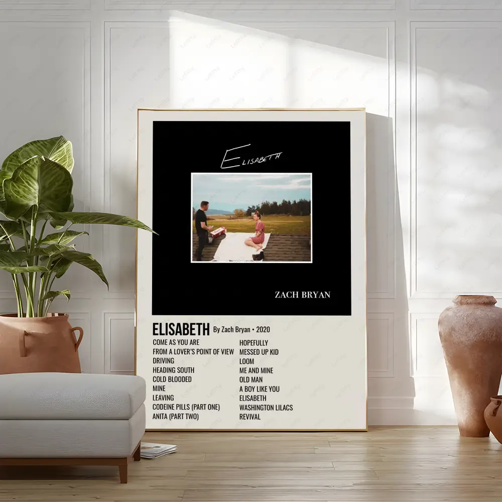 Hip Hop Rapper Music Album Zach Bryan Poster Wall art print art suitable for living room bedroom bar parlor home decoration gift