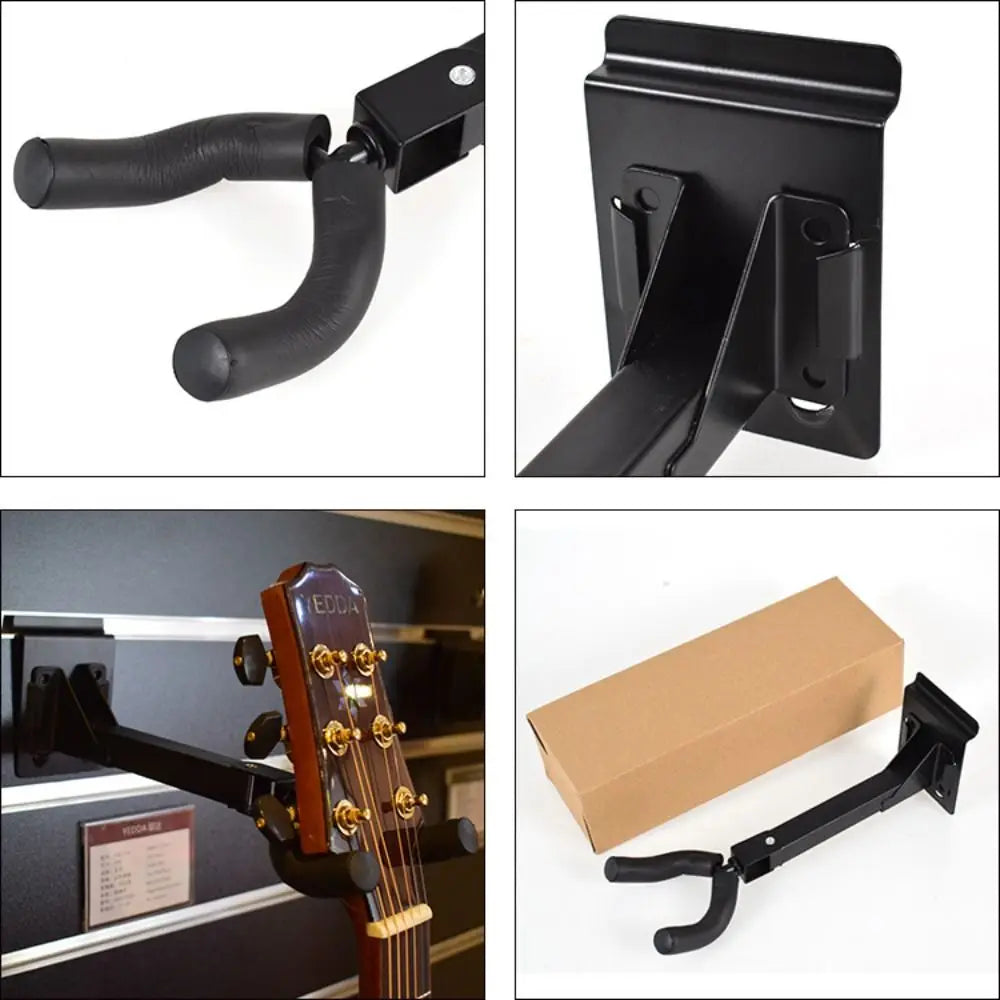 Professional Metal Guitar Hanger Hook Wall Mount Non-slip Ukulele/Violin Stand Guitar Display Rack Bass