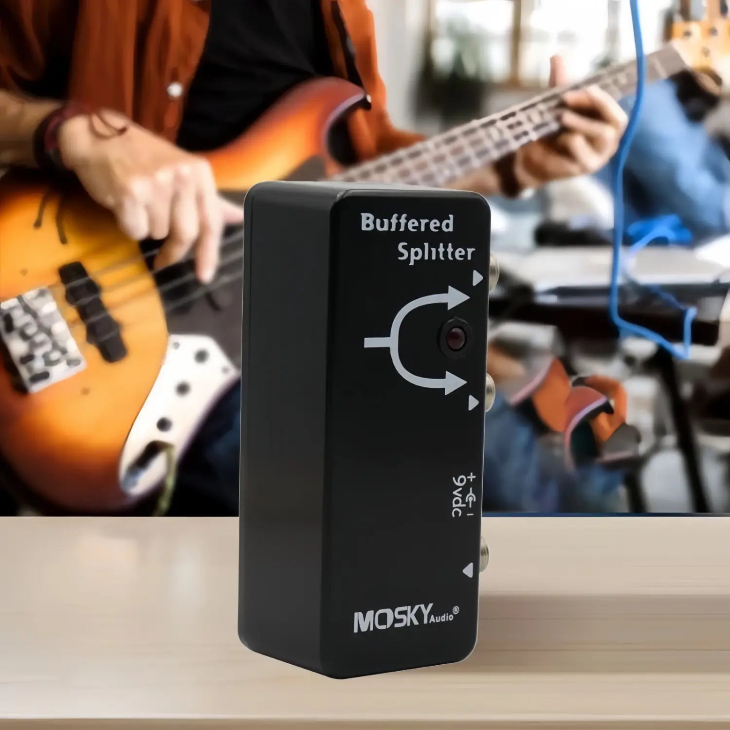 MOSKYaudio Buffered Splitter Guitar Pedal - Signal Buffer & Dual Output Splitter Clean Tone Preservation for Dual Amp Setup
