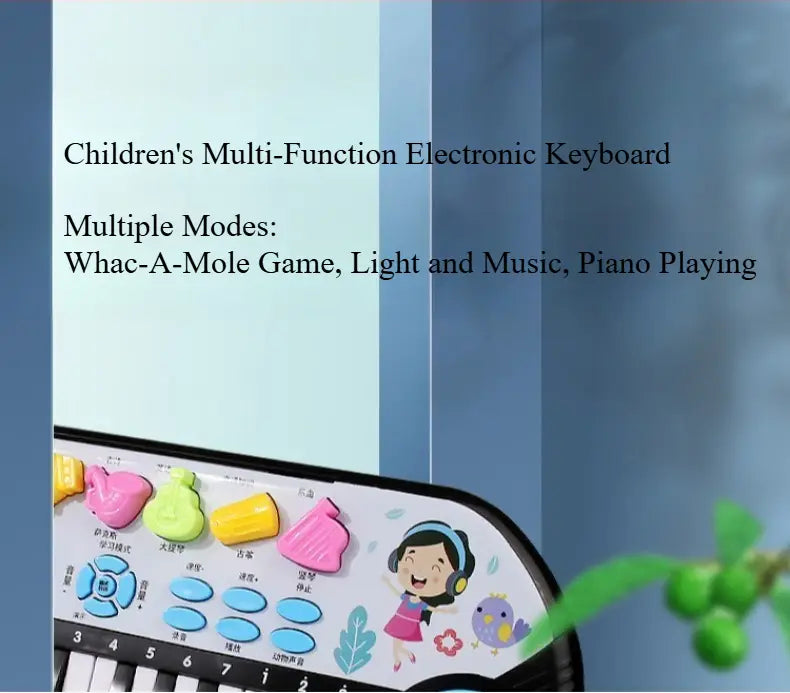 24 Keys Piano Keyboard Interactive Learning Toy with Demo Song Musical Gift for Kids Ages 3-6 Early Education Tool Birthday Gift
