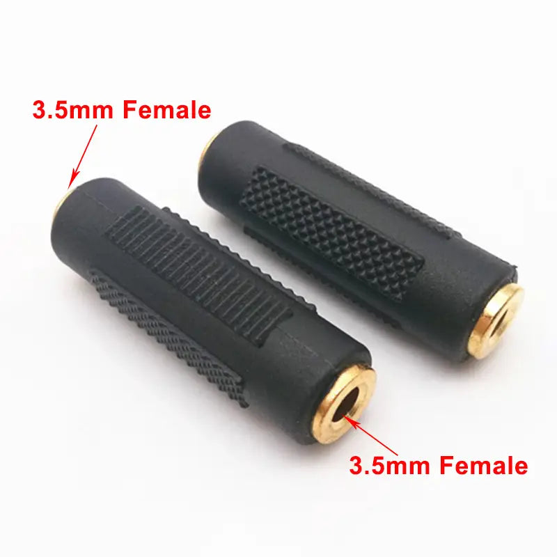 2PCS 3.5mm Jack Coupler Gold Plated 3.5 mm Female to 3.5mm Female Jack plug audio Stereo Coupler Socket Adapter connectors