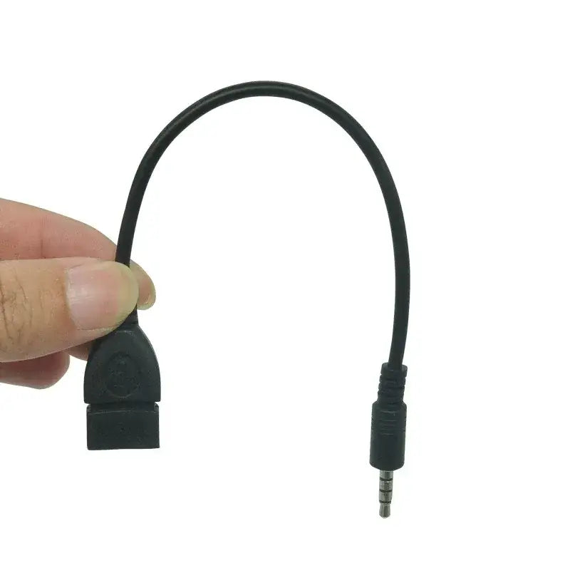 3.5mm black car Aux audio cable to USB audio cable car electronics for Play Music car audio cable USB headphone converter