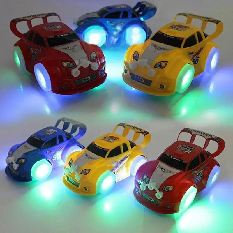 Children’s Electric Toy Car Flashing Music Omnidirectional Rotating Cool Electric Light Boy Girl Best Holiday Gift