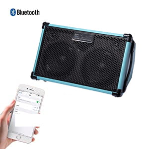 Coolmusic-Battery Powered Acoustic Guitar Amplifier Ukelele Portable Outdoor Smart Speaker with Microphone Rechargeable 80W