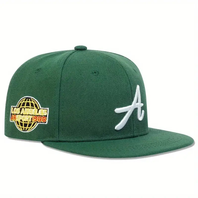 Casual hip-hop punk letter embroidered flat-brimmed baseball cap sun protection and breathable ideal for gift-giving