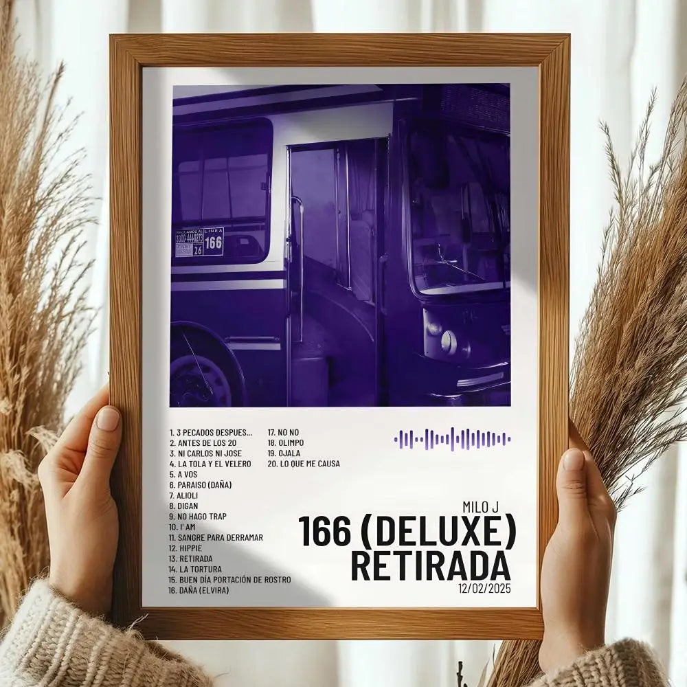 M-Milo J Album Poster HD Art Stickers Self-Adhesive Painting Modern Home Decor for Bedroom Living Room Wall Decals Gift