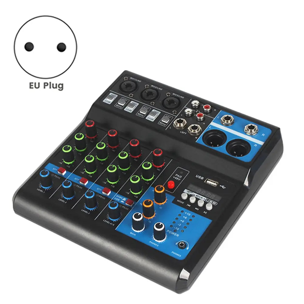 A5 Live Sound Card Mixing Console Mixer For Live Streaming DJ Audio Equipment Professional Audio 5Channel Sound Mixer