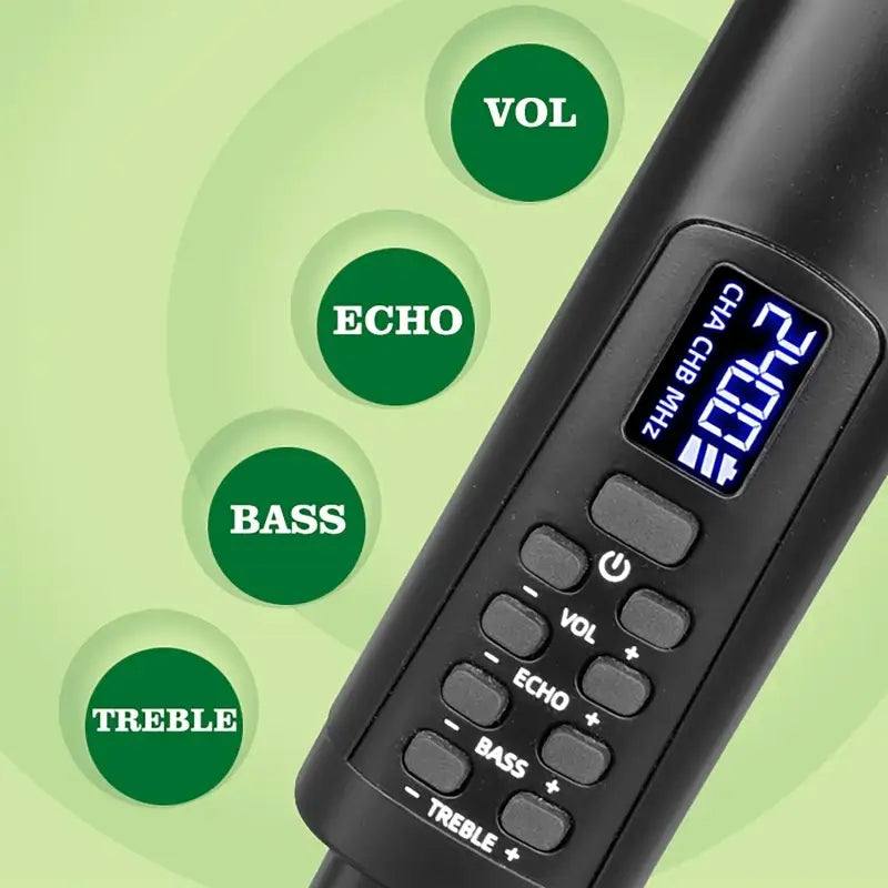 UHF Wireless Handheld Dynamic Karaoke Microphone Bluetooth Receiver Performing Professional Home Reverb High and Low Bass 2.4G