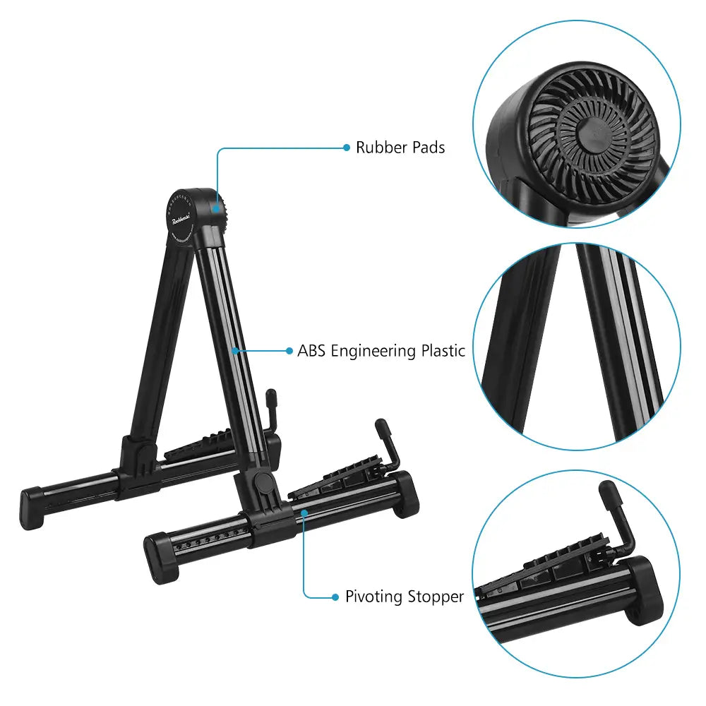 General Instrument Stand ABS Plastic Retractable Foldable Stand Holder for Bass Guitar Violin Ukulele