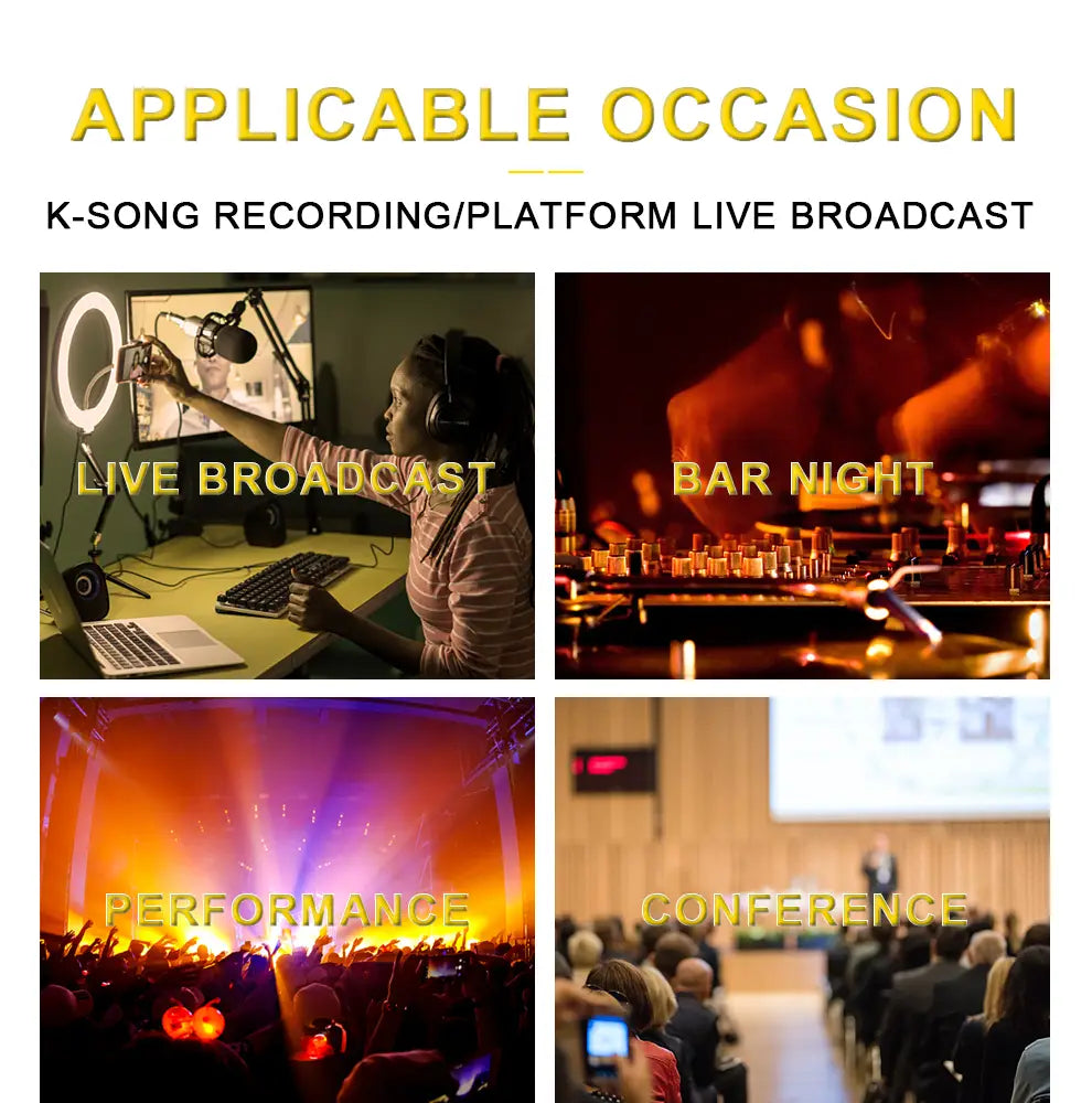 TKLBLS Professional 6-Channel 99DSP Audio Mixer 48V Phantom Power USB Studio Karaoke Bluetooth DJ Console Mixer