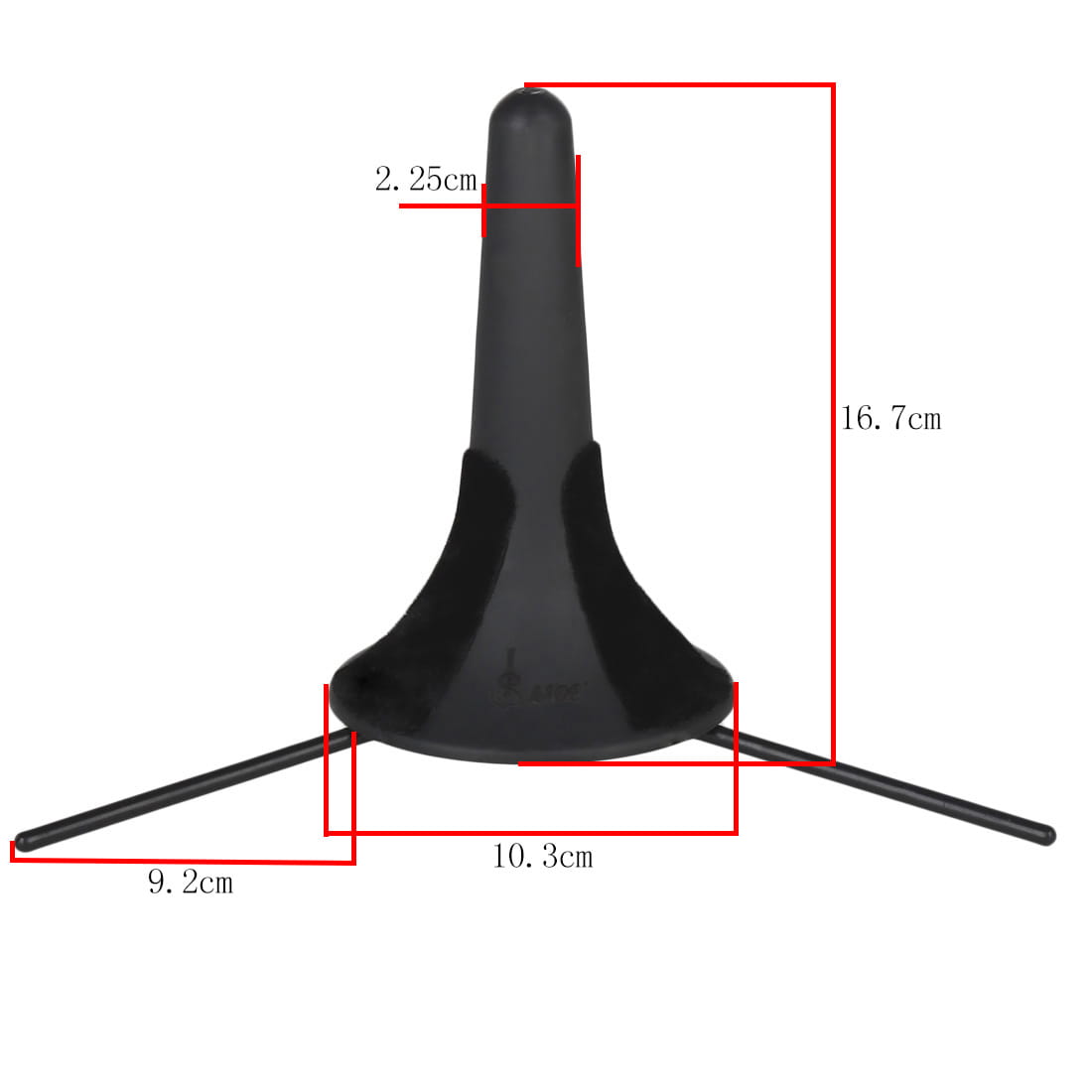 SLADE Black Trumpet Stand Foldable ABS Metal Trumpet Holder with 3/5 Removable Legs Portable Bracket Brass Instrument Accessory